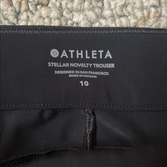 Athleta Black Pants with Red Accent stripes - Picture 2 of 9